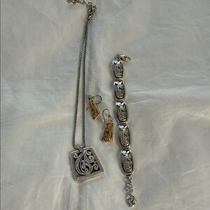 NWOT Brighton Elegant Silver and Gold Jewelry Set